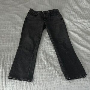 Agolde HighRise Stovepipe Slim Jeans in Metal, Size 29